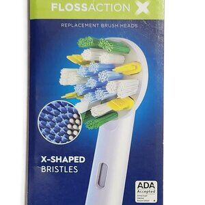 Oral-B Floss Action X - 2 Replacement Toothbrush Heads - Max Cleaning
